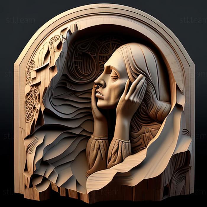 3D модель Триша Рейли Мэтьюз, американская художница. (STL)